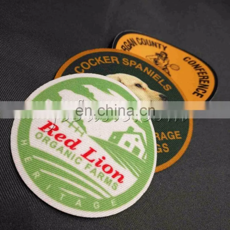 Embroidery Woven Sublimation Printing Marrow Border Patches Sew on or Iron on Badges Patches