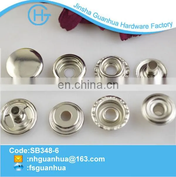 SB348 GH GOLA new design metal flat black snap button