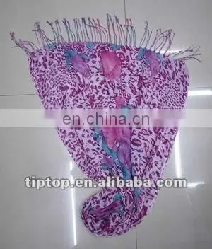 orange circular rayon scarf