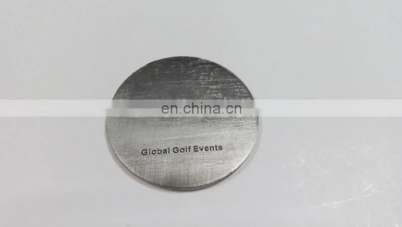 Golf Souvenir Iron Coin in Die Cast Process, Antique Silver Plating and Soft enamel technique