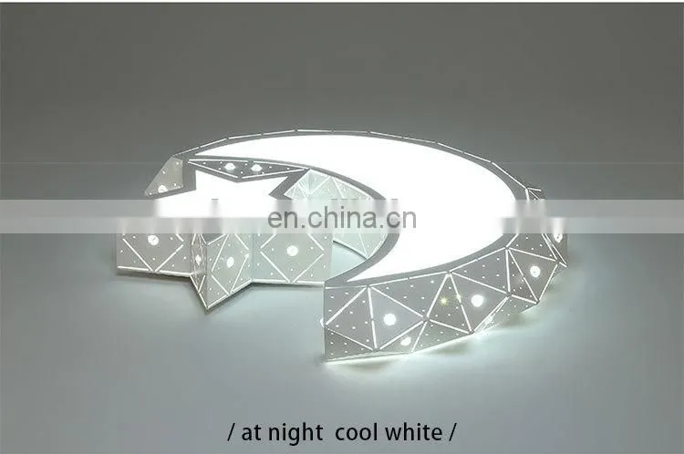 Creative LED living room ceiling light modern simple stars moon hollow lamps for children bedroom