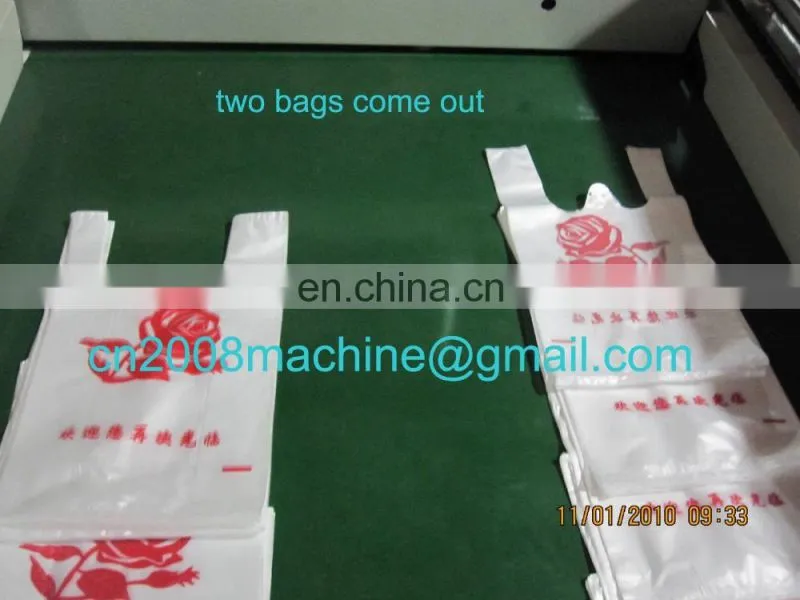 HAS VIDEO Computer Control fully t shirt bag making machine