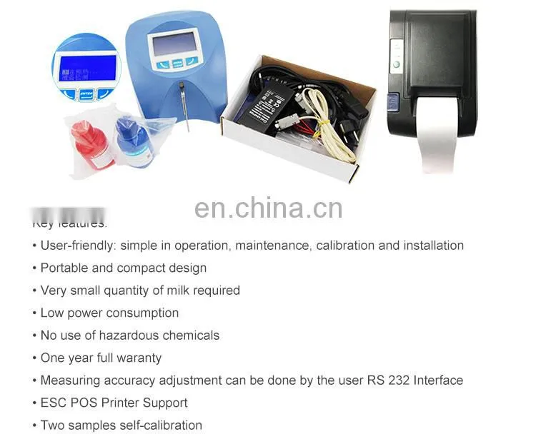 8 years top selling Cheap popular portable milk analyzer fat tester