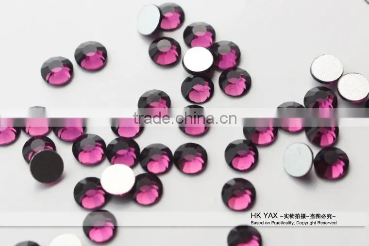 0305L Samples free!!China manufacturer 5mm 20SS 1440pcs fuchsia diamonds flat back not hot fix rhinestones for Nail Art