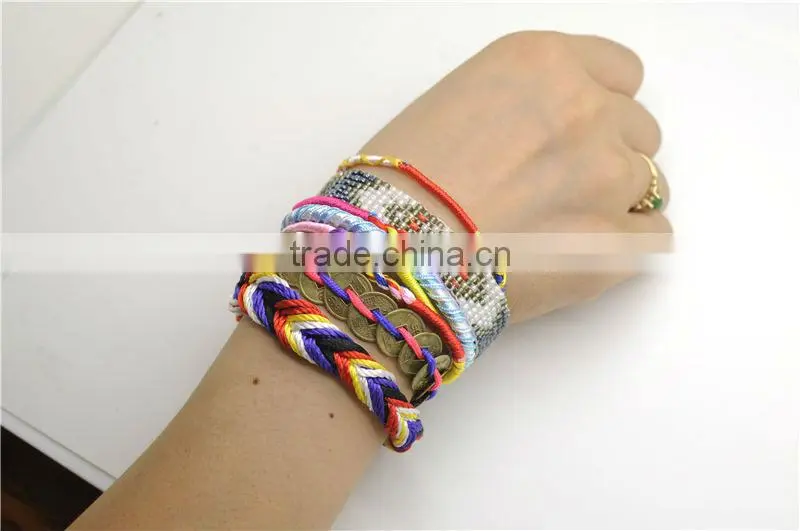 Handmade Woven Bohemian Bracelet With Magnetic Clasp
