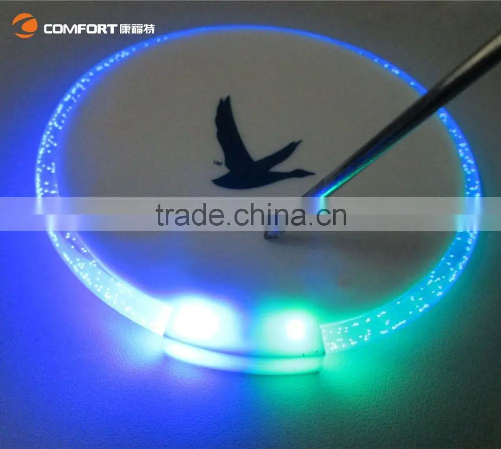 2015Newest design popular battery operated illuminated sticker coaster