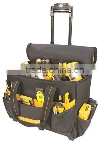 Pro Tools bag with wheels, custom rolling heavy duty canvas eletrnician Tool bag,tool bag for bartender