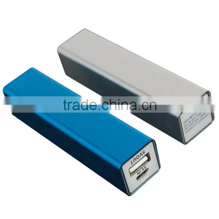 2015 hot aluminum power bank with 2600mAh for smartphone