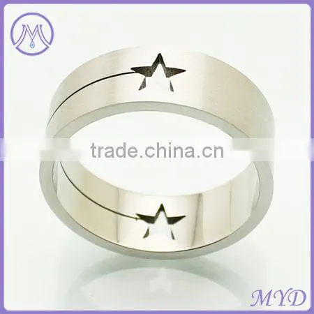 european style stainless steel star ring