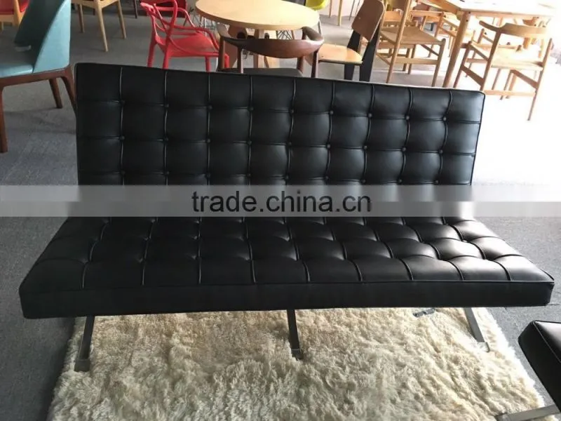 modern leather barcelona 3 seaters sofa