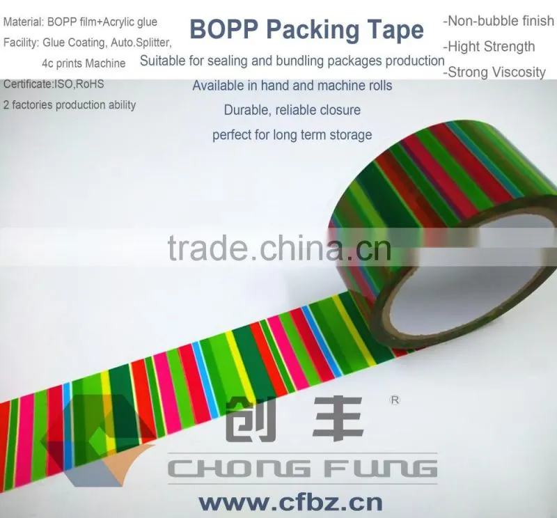 Bopp box cheap printed packing tape