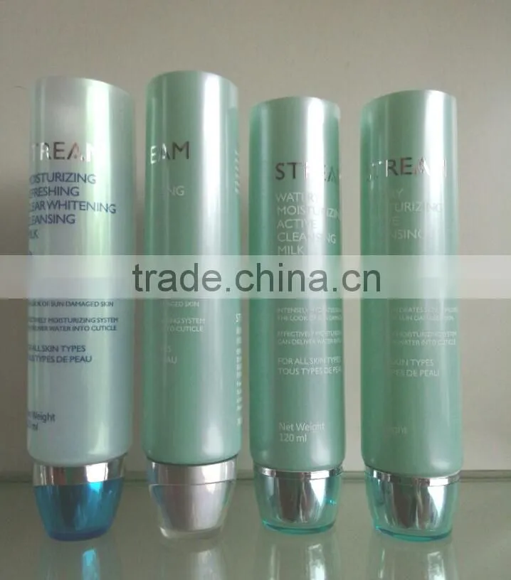 Plastic lotion tube with acrylic cap, massage tube for lotion 120ml