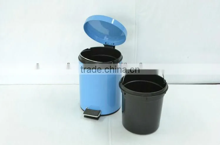 5L foot pedal waste bins household tin trash bins