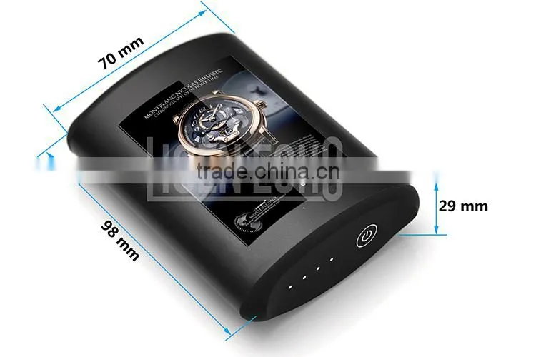 Latest high-end gift design 6600mAh cell wireless phone charger device with arc advertising screen