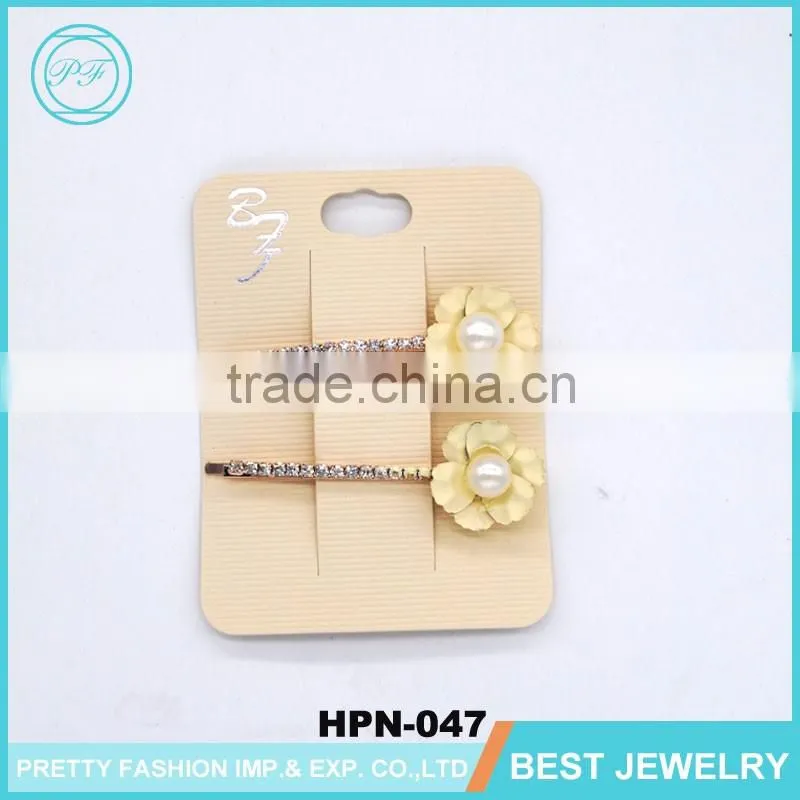 2016 New Designs Bow Tie Pearl Fashion Hair Accessories For Girls