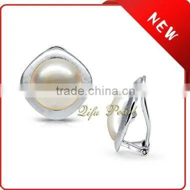925 Silver Pearl Clip Earring