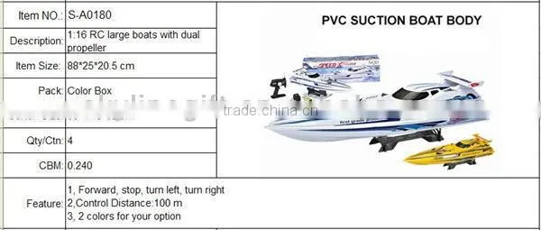 1:16 RC large boats with dual propeller