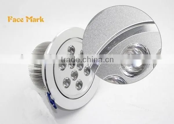 Dimable 110 volt led ceiling lights 9w aluminum epistar chip