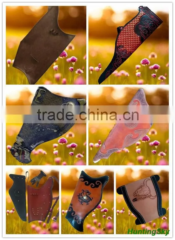 Traditional Archery Cowhide Leather Arrow Quiver For Archery Shooting