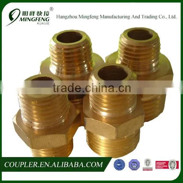 High quality brass double male nipple fittings