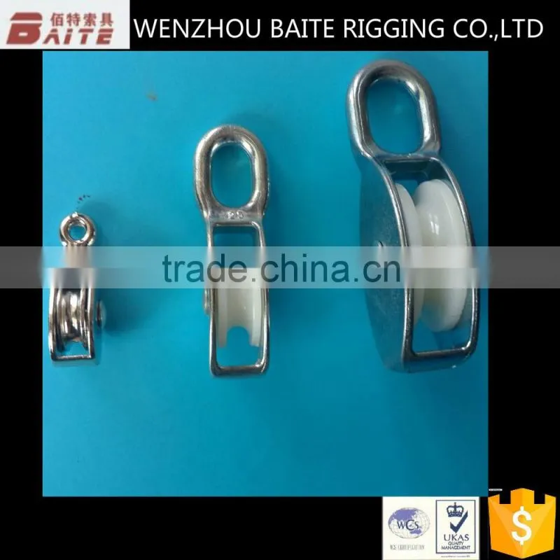 China Professional Manufacturer Small Metal Zinc Alloy Nickel Plate Belt Pulley With Single Rigid Wheel