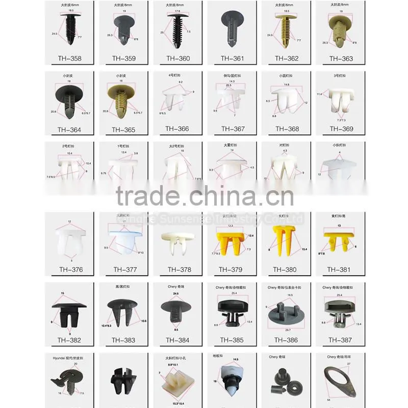 Mixture Plastic Fasteners For Cars Industrial Clips and Fastener Automotive Fasteners and Clips