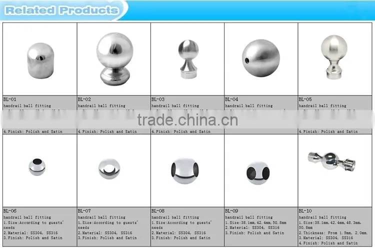 stainless steel handrail ball joints for bearing BL-10