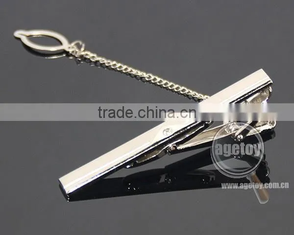 Wholesale Gentleman Silver Simple Necktie Tie Clip Bar Pin Practical Men Style Metal Blank Cheap Tie Clips