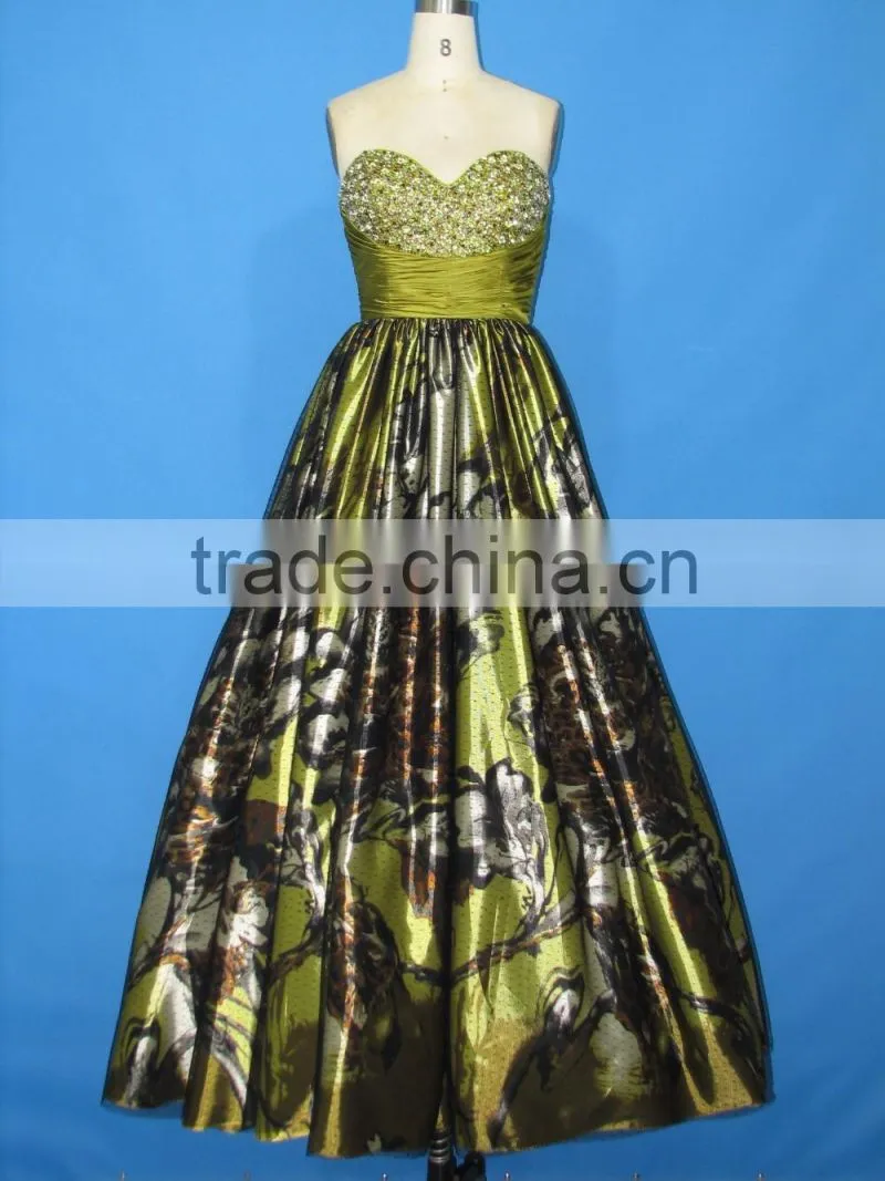 Formal Ball Gown Strapless Emerald Green Princess Wholesale Evening Dress in China