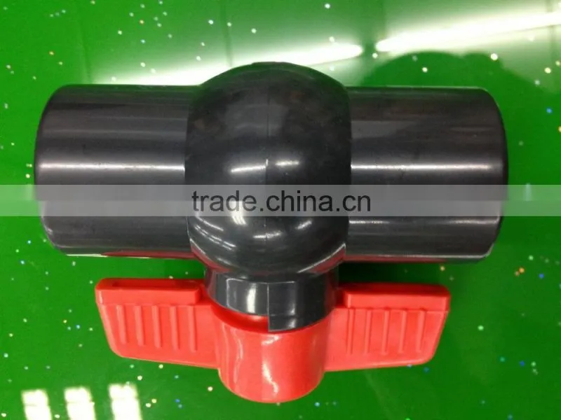 PVC white ball valve /Hexagon threaded black pvc ball valves/PVC pipe fittings