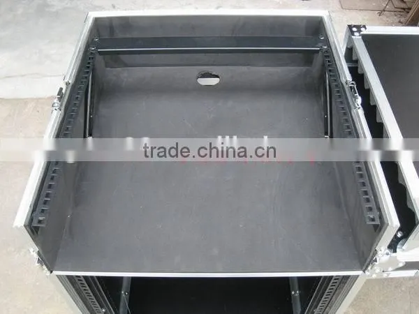 12U amp rack flight case with stand table