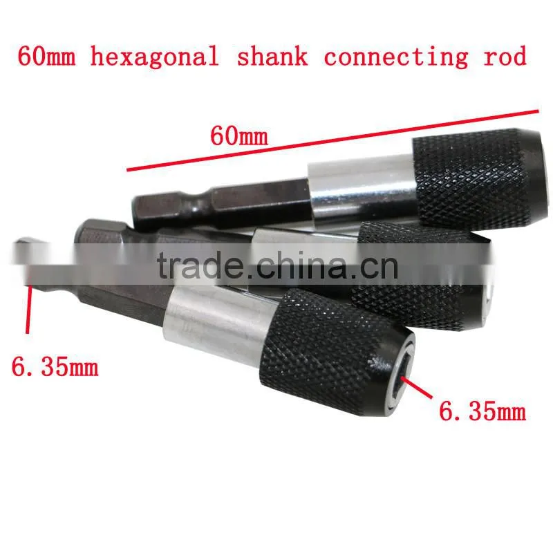1/4 Hex Shank Quick Release Electric Drill Magnetic Screwdriver Bit Holder 60mm