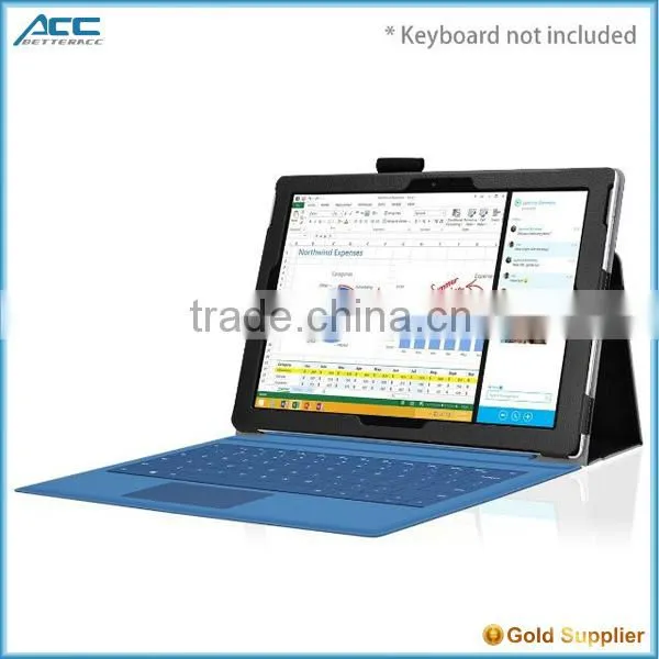 Surface Pro 3 case, leather case cover for Microsoft Surface Pro 3 with handhold