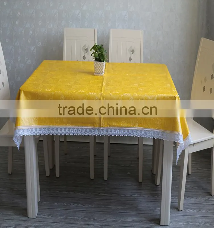 Hot embossed and printed compound non-woven fabric PVC tablecloth