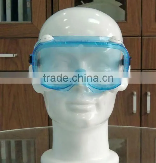 2016 cheap medical safety goggles Surgical CE standard safety goggles wide vision surgical & working PVC safety goggles for sale