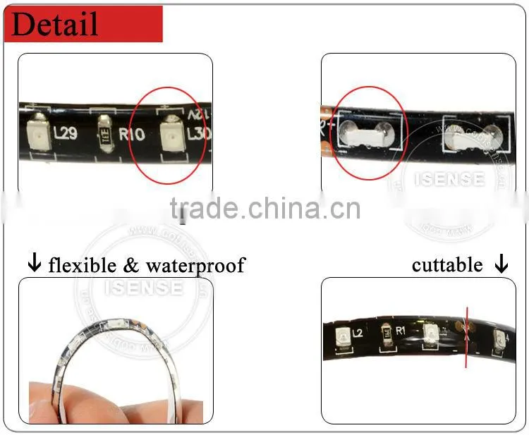 Slim fit led ring light led strip 3014, oem auto parts car exterior decoration led light