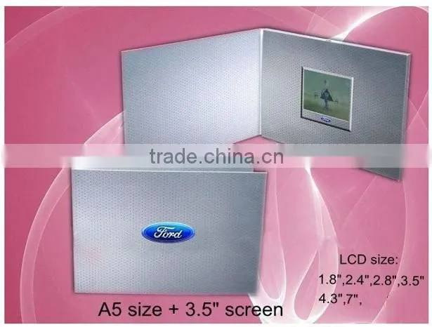 Promotional Fashional customized video greeting cards for advertising /wedding invitation gift