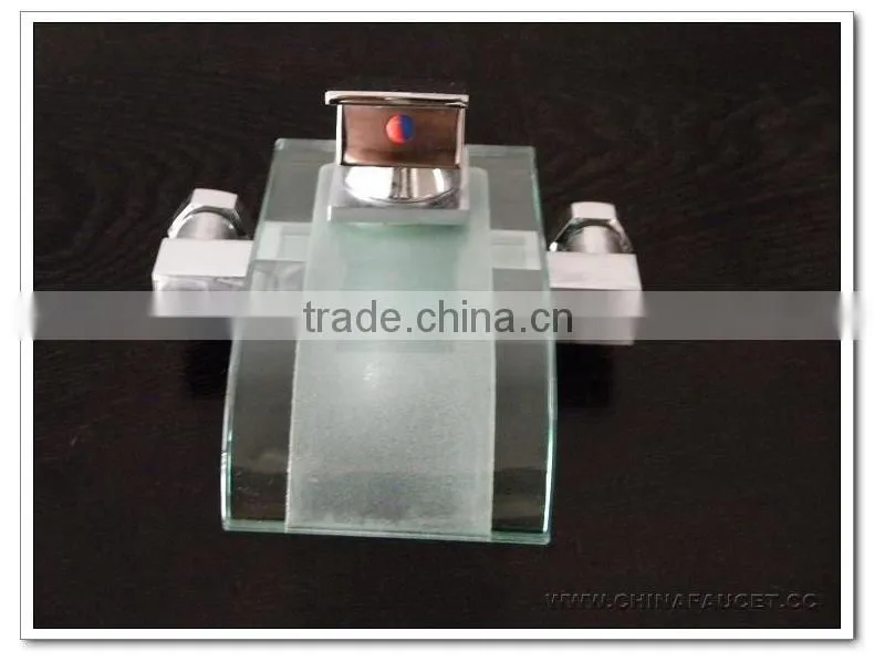 wall mount bathroom faucet(glass bath waterfall tap,waterfall bath mixer)QH0803-1