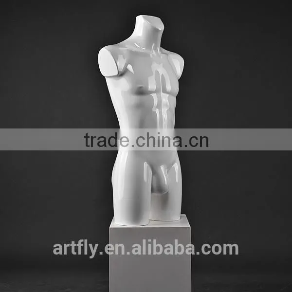 Fiberglass male torso for underware display