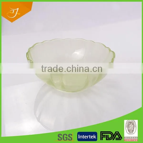 Machine Pressed Pearl Design Crystal Salad Glass Bowl