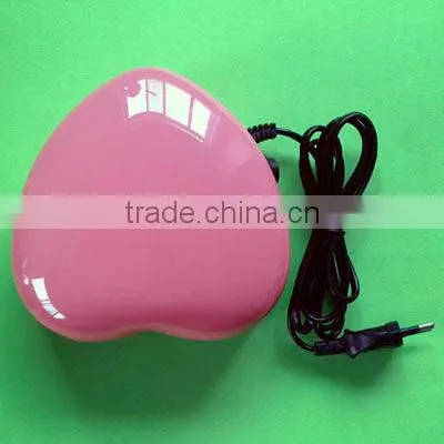 lovely heart shape 3w uv fingle lamp