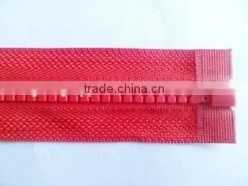 5# plastic derlin zipper PVC zipper fastener open end zipper with fancy zipper pullers coate zipper