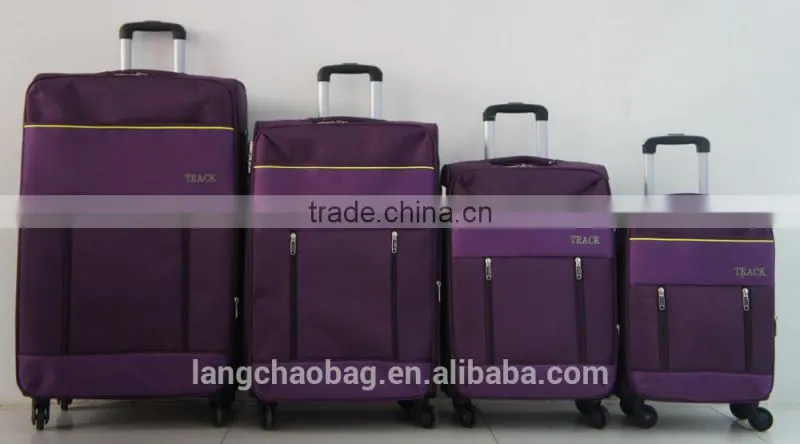 Pink Color EVA Four Wheels Foldable Nylon Polyester Bag