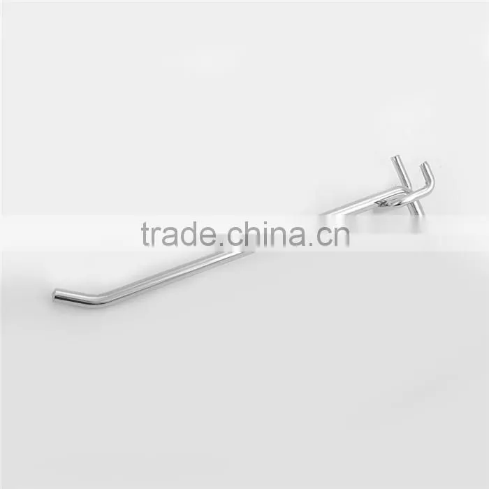 Chrome Hooks Wire Rack Supermarket Display Hooks For Pegboard