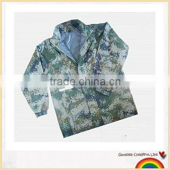 camo military reflective raincoat