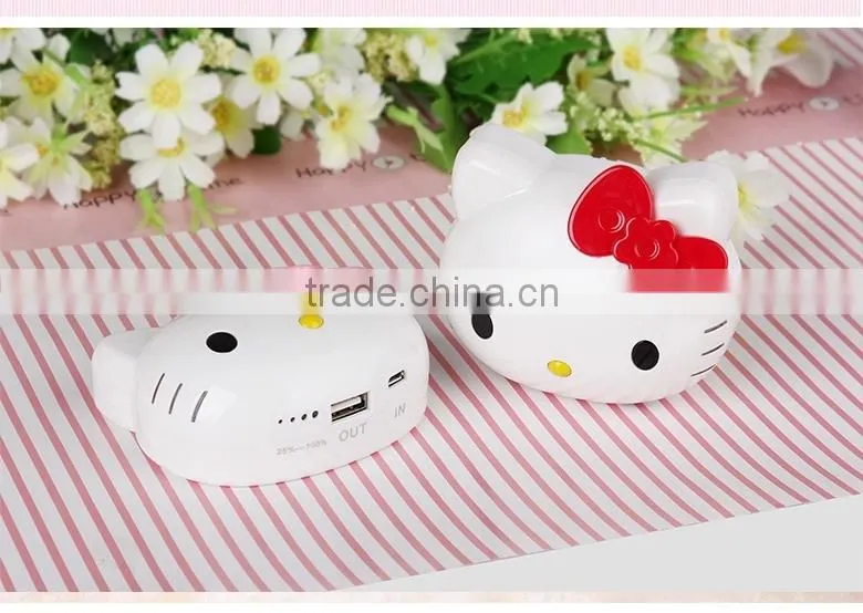 2015 Electronic Products Portable Cute Hello Kitty Power Bank Charger