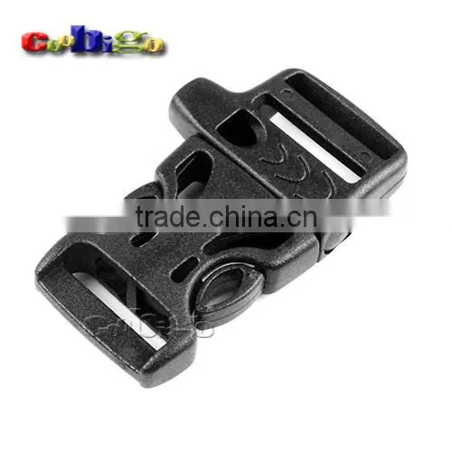 Black Emergency Survival Whistle Buckles For Paracord Bracelets #FLC007-A/B