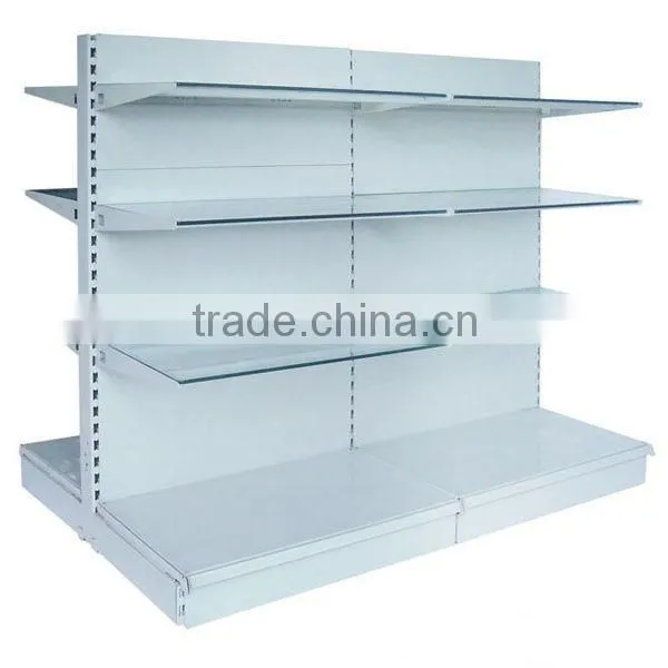 Metal supermarket shelf