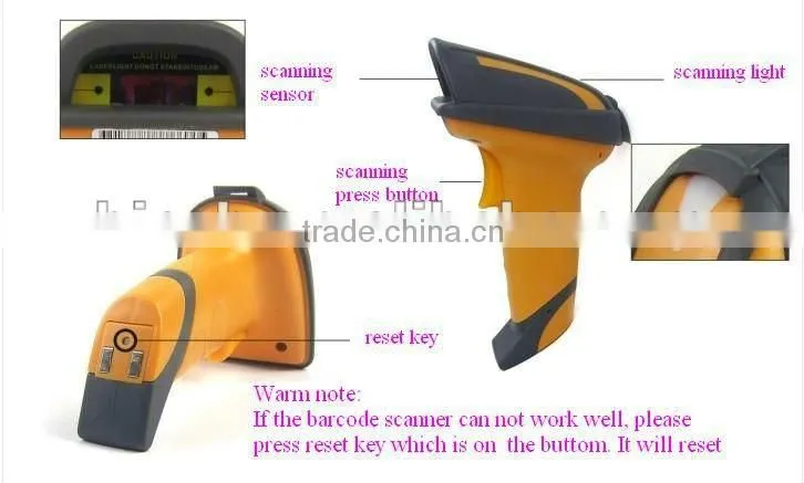 1D Wireless Laser Barcode Scanner, Wi-80, Aibao brand