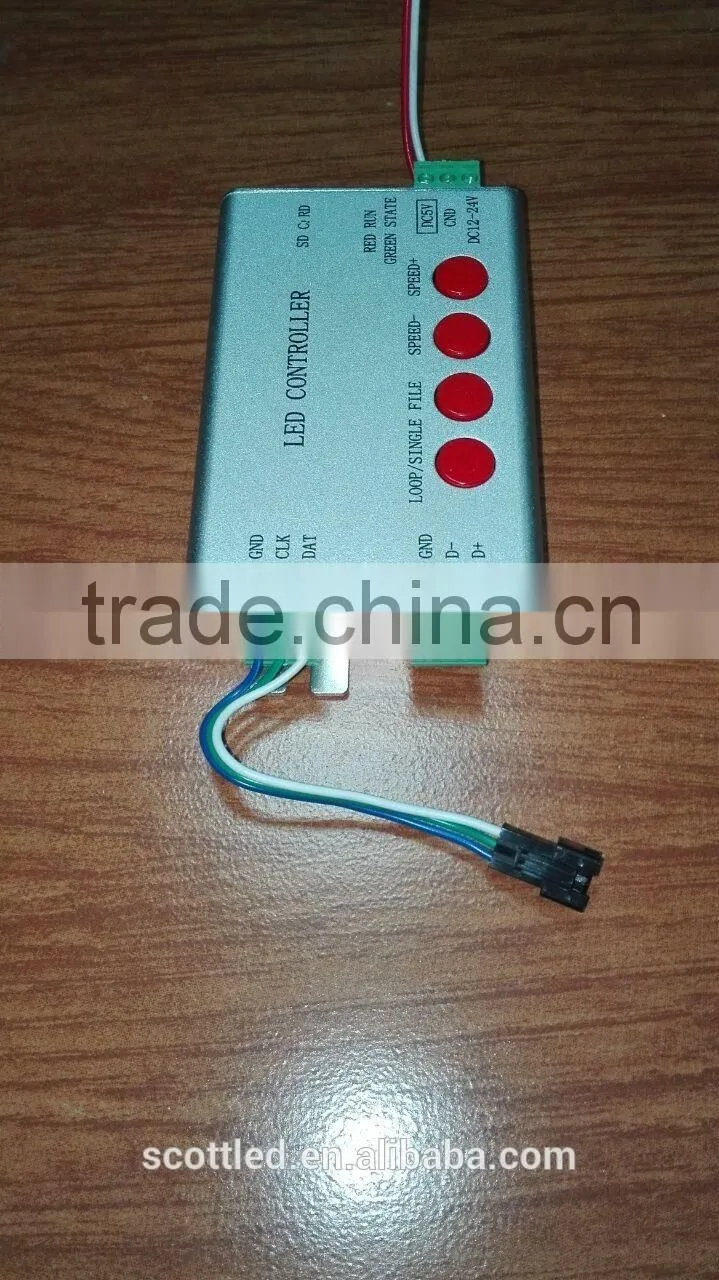 T-1000B SD Card color changing programmed ucs1903/ws2811 led controller